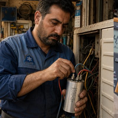 هزینه تعمیر و سرویس خازن کولر گازی